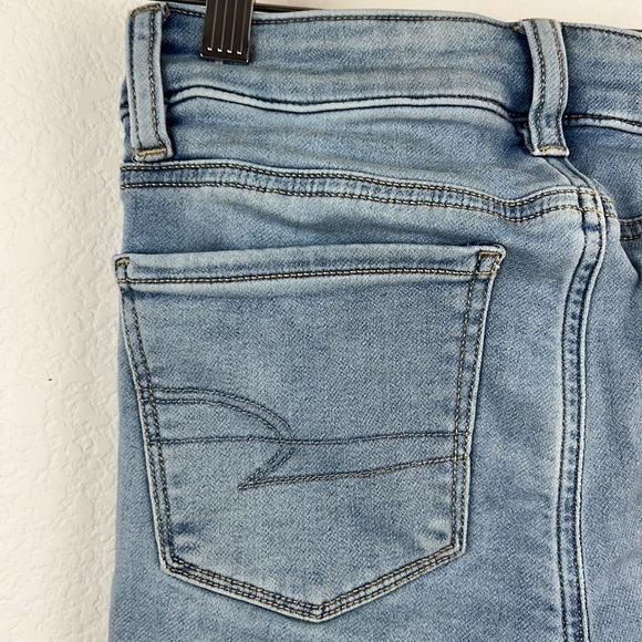 American Eagle Next Level Stretch Jegging Denim Distressed Size 00 Preowned - Picture 10 of 12